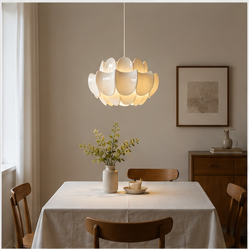 Modern White Petal Pendant Light Ceiling Fixture